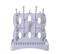 Porte-Bouteilles pour : Design Pliable Qui économise de l'espace avec Plateau, Tour de séchage sur Le comptoir, Construction en matériau ABS PP, Organisateur avec Plusieurs Crochets