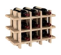Porte-bouteilles Rioja Pin Massif 43x22x32,5 cm - Composable, Certifié PEFC