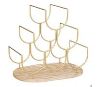Porte-bouteilles ""Rivi"" métal doré 6 bouteilles - Atmosphera createur d'interieur