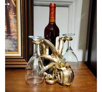 Porte-bouteilles tête de mort steampunk en résine Vendos85