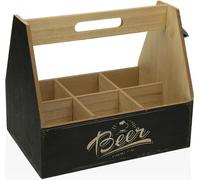Porte-bouteilles Versa 6 bouteilles 18 x 5 x 18 cm Métal Bois MDF