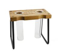 Porte-Boutures de - Présentoir à Vases en Verre avec Support en Bois | Décoration Intérieure Et Accessoires De Jardinage pour Boutures De Pothos Et Fleurs