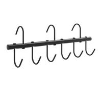 Porte bride avec 9 crochets tournants noir acier