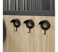 Porte-brides 3 pcs mural noir fer support de bride vidaXL