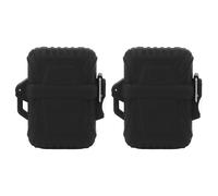 Porte-Briquet étanche 2 Pièces, Conteneur de Briquet de Poche scellé Noir pour L'extérieur, pour le Camping, la Randonnée ou Toute Autre Aventure en Plein Air, fabriqué