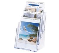 Porte-Brochure De Comptoir 4 Cases Vertical A4