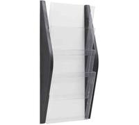Porte brochure mural - HELIT - A4 portrait - 4 compartiments