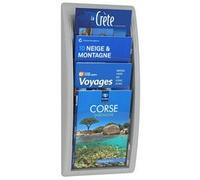 Porte-brochures mural Quick fit, A4, gris