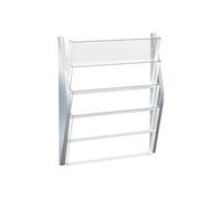 Porte-brochures mural 'the arc', A3 paysage, argent