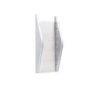 Helit Porte-brochures mural 'the arc' H540 x L280 x P80 mm A4 portrait 4 compartiments argent