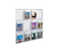 Helit Présentoir mural « the placativ » H6811102 — 12 x DIN A4 — transparent
