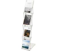 porte-brochures pliable à 6 niveaux, Porte-revues pliable avec 4 poches