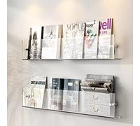 Porte-brochures Présentoir Support mural en acrylique pour brochures, porte-revues suspendu réglable pour l'affichage de la salle d'attente du bureau à domicile, conserve les informations claire