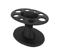Porte-Brosse à Cheveux, Porte-peigne Rond en Plastique Présentoir Support de Brosse à Cheveux pour Salon de Coiffure Noir