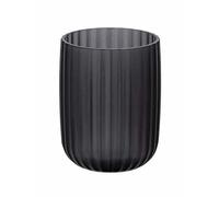 Porte Brosse à dent Agropoli, Gobelet Salle de Bain, Plastique surface givrée, Ø 7,5x10 cm, Gris