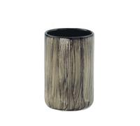 PORTE-BROSSE À DENTS A POSER EN CÉRAMIQUE NOIRE AVEC VEINURE CLAIRE NAMBINO