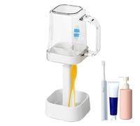 Porte-Brosse À Dents Avec Couvercle | Organisateur Antipoussière Pour Rasoir,Porte-Brosses Portable à 3 Emplacements avec Poignée de Transport pour Maquillage, Lavabo, Coiffeuse, Douche, Dortoir et Ca