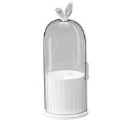 Porte-Brosse à Dents avec Couvercle, Support Transparent Rotatif à 360 ° avec organisateurs de Salle de Bain Anti-poussière Multi-Fentes et Rangement pour la Maison et Les Voyages