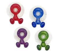 Porte-Brosse à Dents de Bande dessinée avec Aspiration de Brosse à Dents Mignonne Crochet Mural de poignée pour Salle de Bain 4pcs Support de Brosse à Dents de Dessin animé