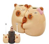 Porte Brosse À Dents De Capybara Céramique, Cadeau Couple Amoureux, Couple Pot Brosse A Dent Salle De Bain