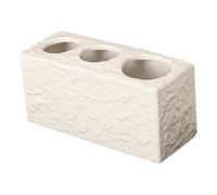Porte-Brosse à Dents de Salle de Bain, Organisateur Brosse à Dents en céramique avec Texture martelée, Blanc 6, 1x2, 36x2, 95 Pouces