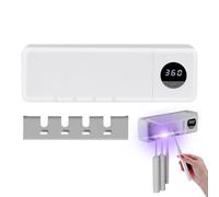 Porte-brosse à dents de salle de bain | Organiseur mural UVC - Organiseur de rangement avec séchage à l'air libre, support mural pour rasoir électrique, dentifrice, maison, salle de bain, appartement