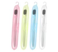 Porte-brosse à dents de voyage - 4 pièces portable pour hygiène dentaire - Organisateur hygiénique pour salle de bain, excursions, vacances et voyages