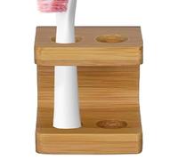 Porte-brosse à dents électrique en bois pour économiser de l'espace - Support de brosse à dents étanche multi-trous - Support de rangement pour têtes de recharge - Organiseur de brosse à dents -