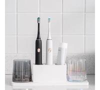 Porte-brosse à dents électrique en diatomite pour salles de bains, plateau de séchage rapide pour pierre, support de dentifrice, organisateur d'évier à séchage instantané, absorbant l'eau, accessoires