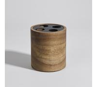 Porte-brosse à dents en bois d'acacia bicolore 8x9.3x8cm Marron