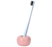 Porte-Brosse à Dents en Céramique Donut, Mini Roman Couleur de Bonbons Porte-Brosse à Dents Multifonctionnel Mignon, Base, Porte (Brosses à Dents Non Comprises)(Rose)