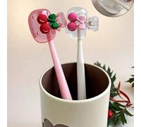 Porte-brosse à dents en forme de cerise, motif cerise mignon, compact et portable, protège la tête de la brosse à dents, conception à double trou pour un drainage et une ventilation faciles, convient 