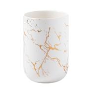 Porte-brosse à dents en marbre naturel, organisateur de tasse de brosse à dents en céramique, élégant panier de brosse à dents, organisateur de salle de bain confortable, porte-gobelet de bain de