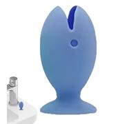 Porte-brosse à dents en silicone - Support de brosse à dents en forme de poisson anti-poussière, housse de protection multifonction avec ventouse, organisateur de comptoir de salle de bain | Rangement