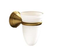 Kiamami Valentina - Porte-Brosse à Dents Mural en Verre avec Support en Acier bronzé