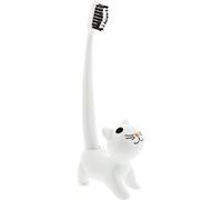 Porte brosse à dents et Brosse à dents - Catsmile Chat blanc - Pylones Chat blanc G