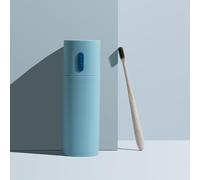 Porte-brosse à dents et dentifrice en plastique Boîte de rangement portable pour brosse à dents Boîte de rangement pour la maison et le voyage Bleu