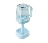 Porte-brosse à dents et gobelet pour rince-bouche avec drainage pour l'entretien hygiénique (bleu)