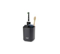 Joseph Joseph Porte-brosse Easy-Store 3 compartiments, brosses électriques/traditionnelles, noir mat