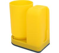 Porte-brosse à dents multi-usage simple et moderne Surface d'économie murale montée avec jaune