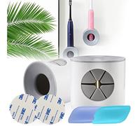 Porte Brosse à Dents Mural 2 PCS, Support Brosse a dent Electrique avec Porte-Brosse à Dents Autocollant 3M sans perçage