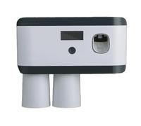 Porte-brosse à dents mural avec distributeur de dentifrice intégré, fonction désinfectant et batterie rechargeable par USB pour l'hygiène de la salle de bain