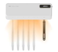 Porte Brosse à Dents Mural avec UV, 3 Modes Stérilisateur Brosse à Dent, Stérilisateur UV Brosse a Dent Electrique Rechargeable, Support de Brosse à Dents Mural pour Salles de Bains et Hôtels (Noir)