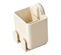 Porte-brosse à dents mural en ABS pour salle de bain Vanity Gris | Support de brosse à dents mural compact avec absorption d'eau pour les petits espaces (blanc crème)