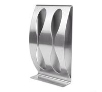 Porte-brosse à dents mural en acier inoxydable avec technologie d'aspiration pour comptoir de salle de bain ou carrelage (deux trous)