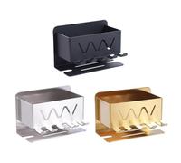 Porte-brosse à dents mural en acier inoxydable, support de dentifrice de salle de bain, étanche et anti-perforation (doré)