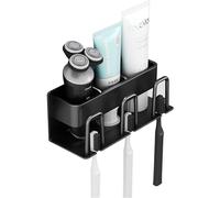 Porte-Brosse à Dents Mural en Aluminium, Support Brosse a Dent, Dentifrice, Rasoir Organisateur (3 Slots)