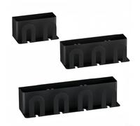 Porte-brosse à dents mural en métal avec crochet et plateau de rangement pour salle de bain et contrôle de l'encombrement (3 crochets)