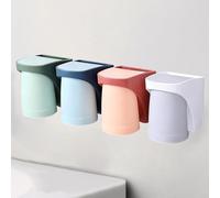 Porte Brosse à Dents Mural, Gobelet Salle de Bain Magnétique, Rangement Brosse a Dent pour la Famille, Multicolore et Support pour Porte Brosse à Dents avec Rangement pour Dentifrice