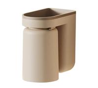Porte-brosse à dents mural - Porte-brosse à dents mural pour 2 tasses | Réservoir de vidange multi-usage pour rasoir et pâte, organisateur de salle de bain